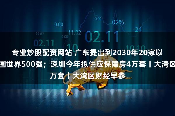 专业炒股配资网站 广东提出到2030年20家以上企业入围世界500强；深圳今年拟供应保障房4万套丨大湾区财经早参